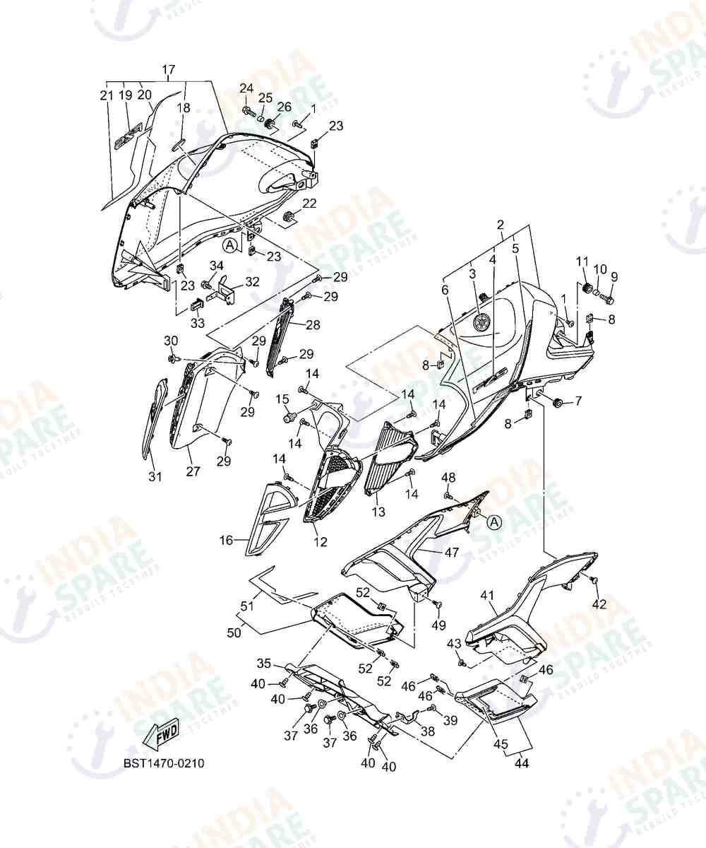 YAMAHA BST3 FZS V4 Series FUEL TANK 2